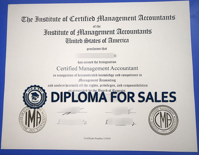 CMA Certificate CMA Certificate