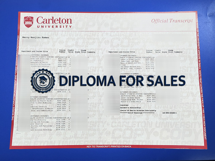 Carleton University Transcript Carleton University Transcript