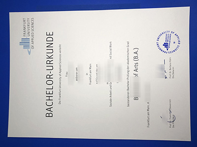 Frankfurt University of Applied Sciences Urkunde