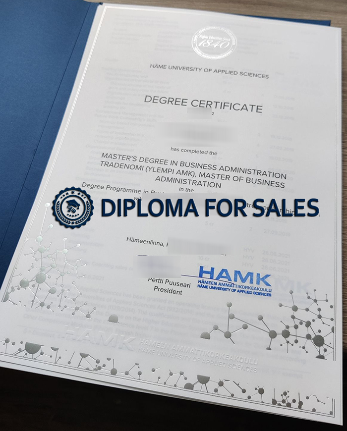 HAMK Degree Certificate HAMK Degree Certificate