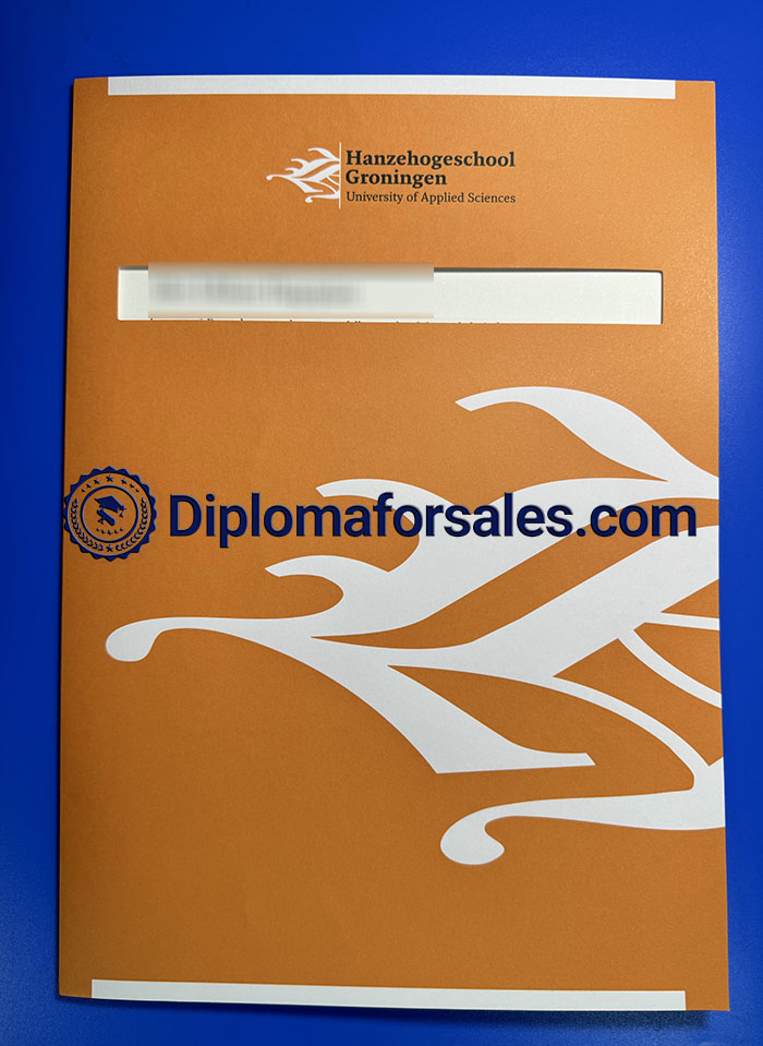 Hanzehogeschool Groningen Diploma Cover Hanzehogeschool Groningen Diploma Cover