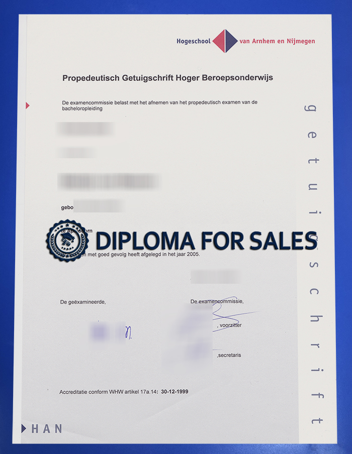 HAN University of Applied Sciences Diploma HAN University of Applied Sciences Diploma