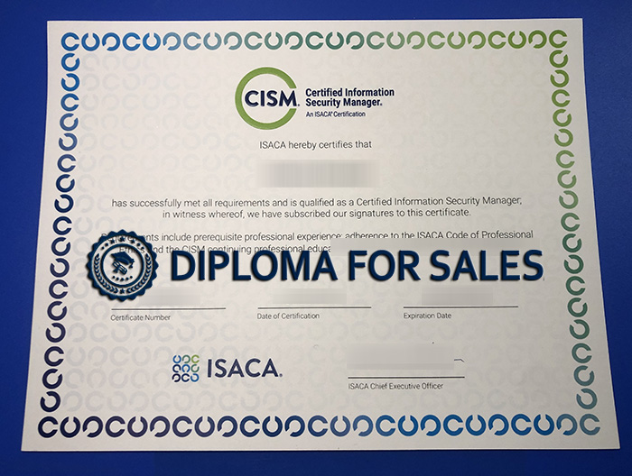 ISACA Certificate ISACA Certificate