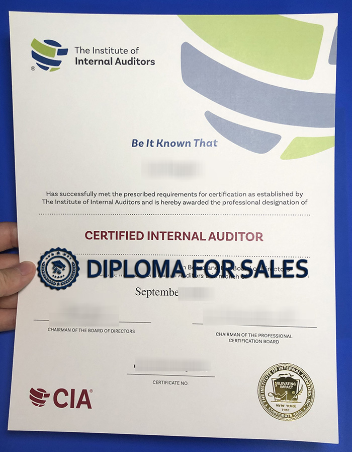 IIA Certificate IIA Certificate