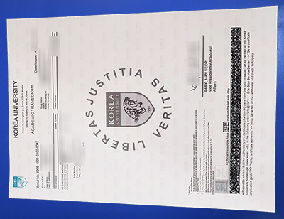 Korea University Transcript