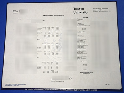 Towson University Transcript