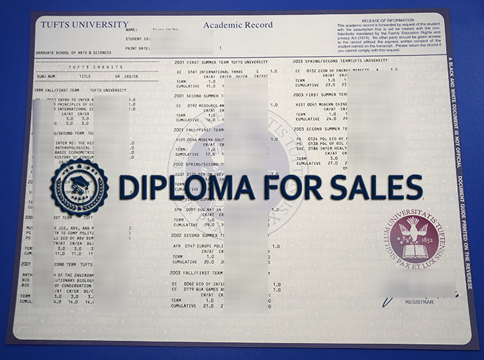 Tufts University transcript Tufts University transcript