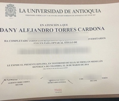 Universidad de Antioquia Diploma
