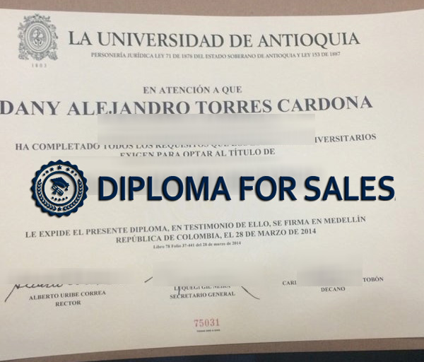 Universidad de Antioquia Diploma Universidad de Antioquia Diploma