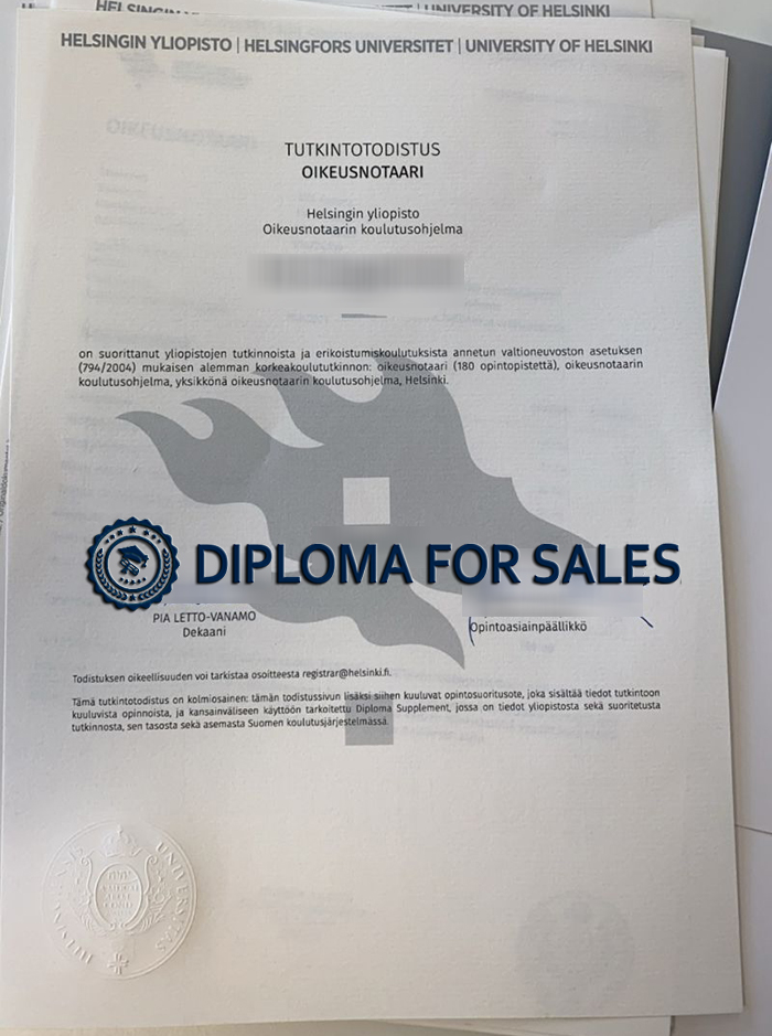 Helsingin yliopisto Tutkintotodistus Helsingin yliopisto Tutkintotodistus