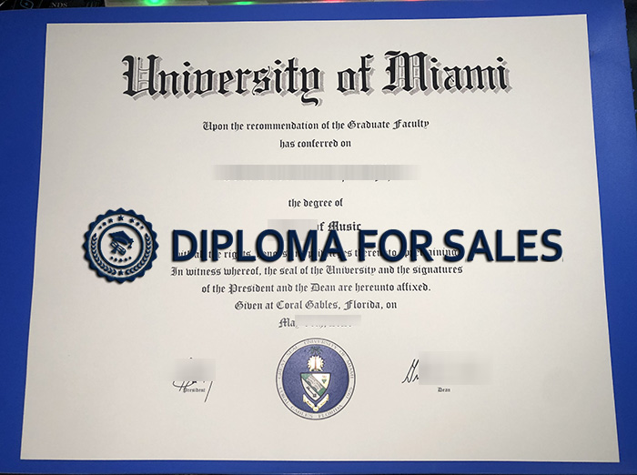 University of Miami Diploma University of Miami Diploma
