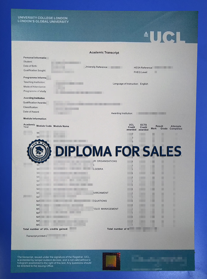 UCL Transcript UCL Transcript