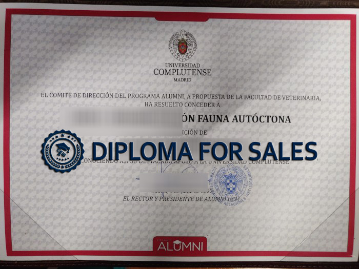 Complutense University of Madrid Diploma