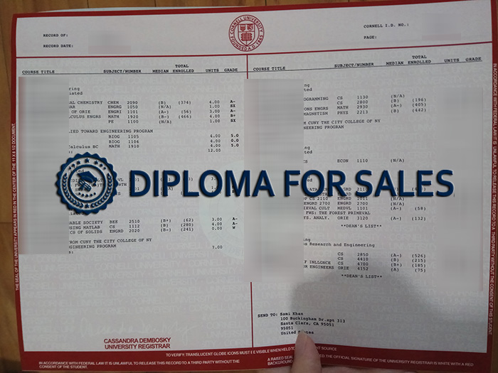 Cornell University Transcript Cornell University Transcript