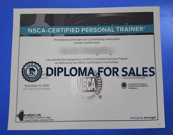 NSCA Certificate NSCA Certificate