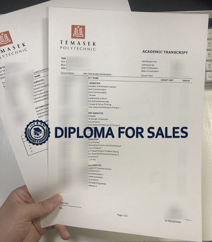 Temasek Polytechnic Transcript Temasek Polytechnic Transcript
