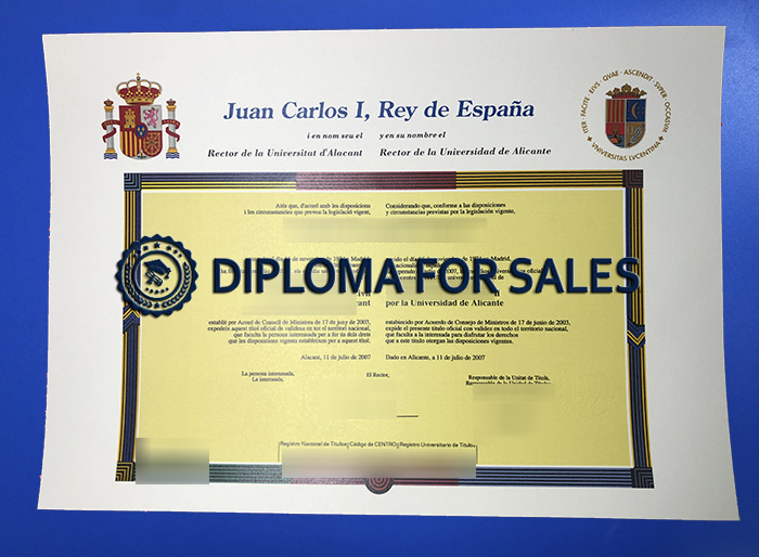 Universidad de Alicante Diploma Universidad de Alicante Diploma