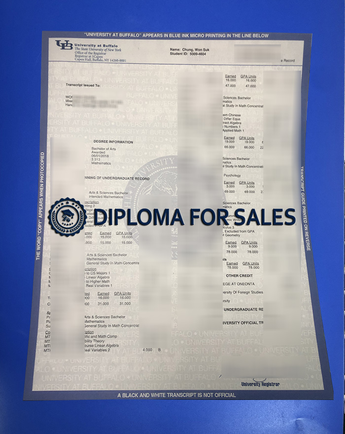 University at Buffalo Transcript University at Buffalo Transcript