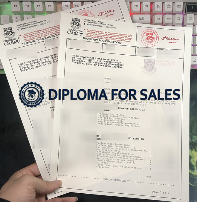 University of Calgary Transcript University of Calgary Transcript