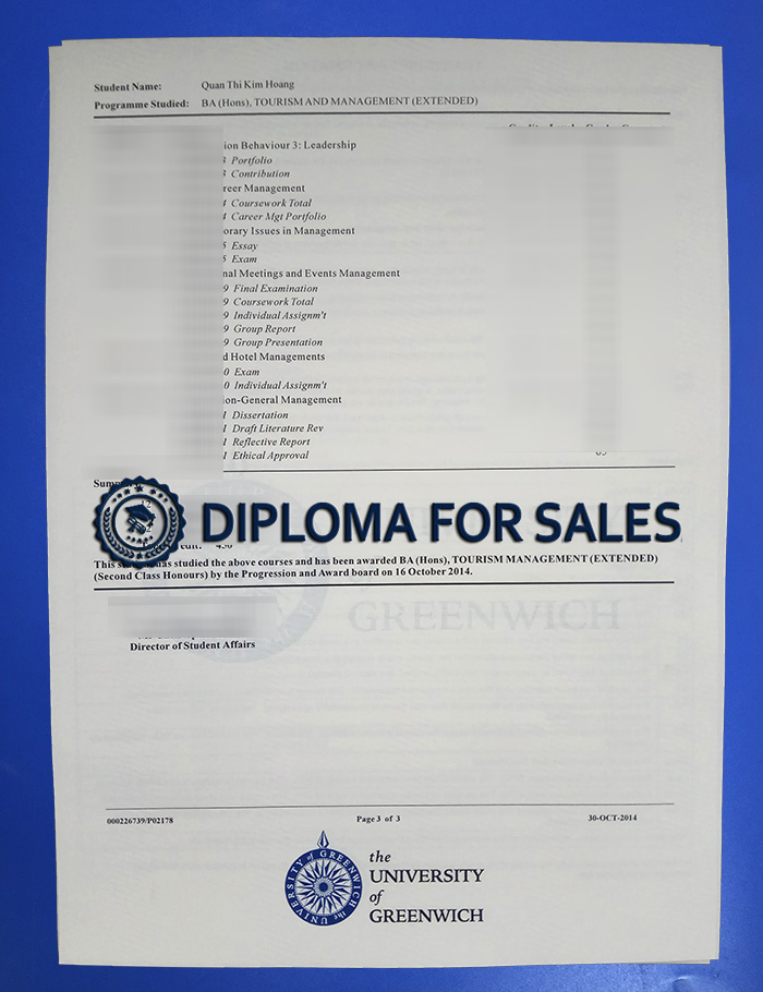 University of Greenwich Transcript University of Greenwich Transcript