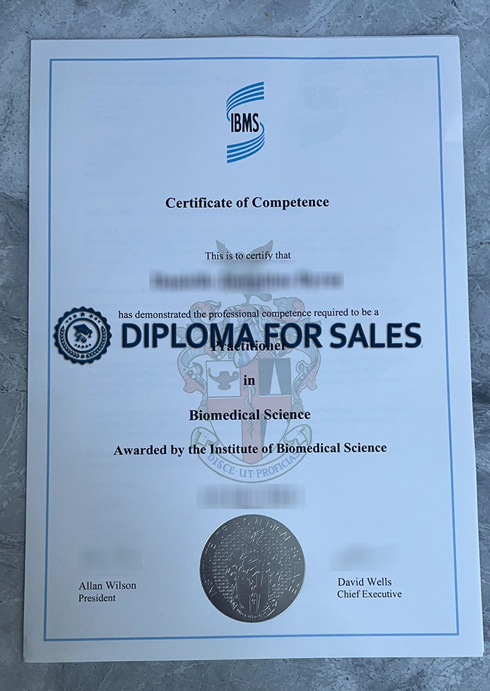 IBMS Certificate IBMS Certificate