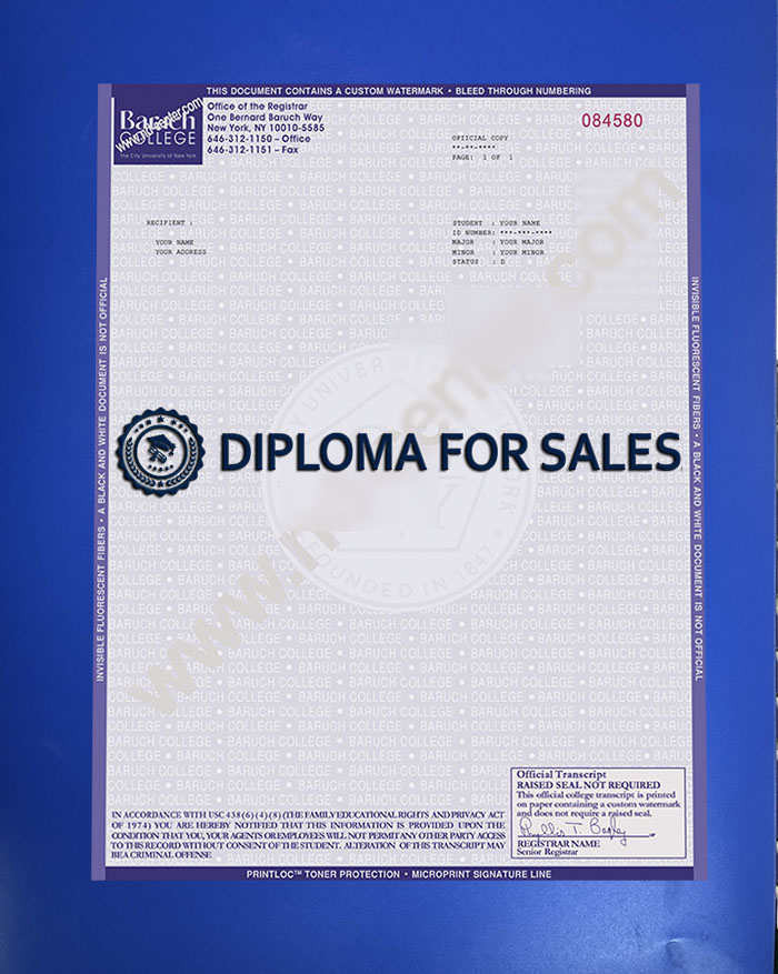 Baruch College Transcript Baruch College Transcript