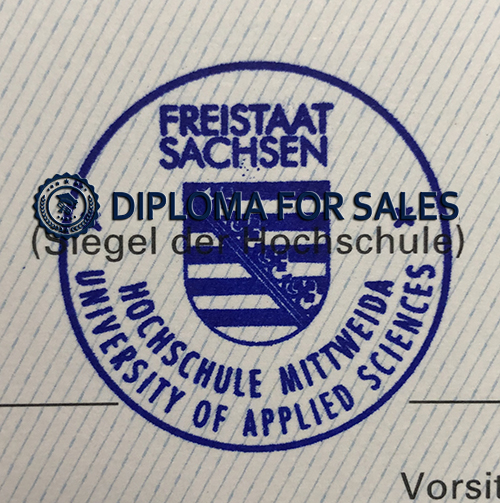 Hochschule Mittweida Urkunde seal Hochschule Mittweida Urkunde seal