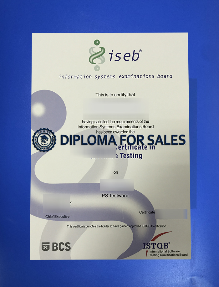 ISEB Certificate ISEB Certificate