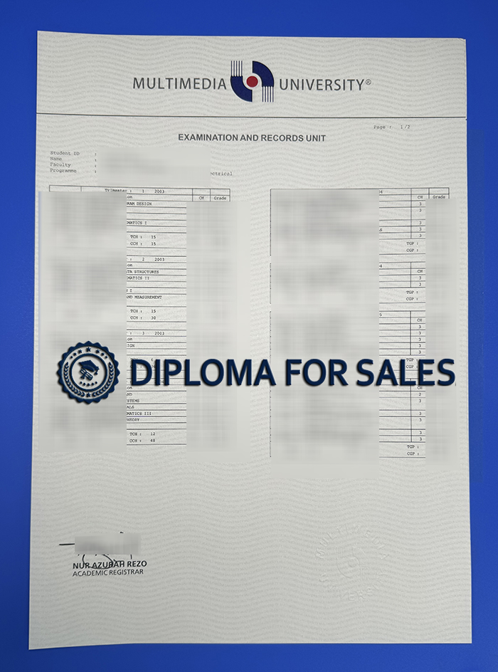 Fake Multimedia University Transcript Fake Multimedia University Transcript