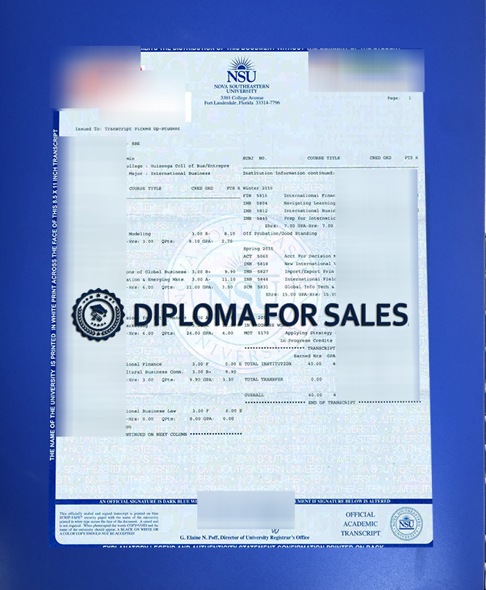 NSU Transcript NSU Transcript