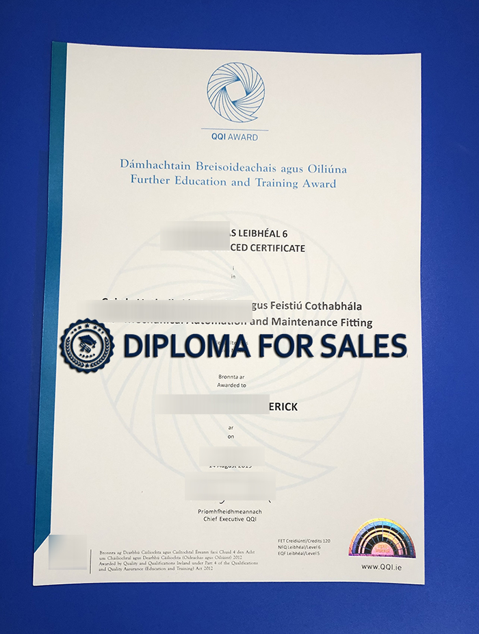 QQI AWARD Certificate QQI AWARD Certificate