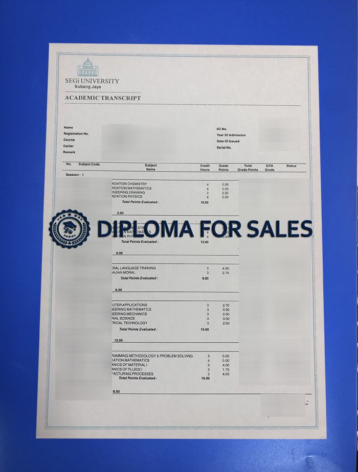 SEGi University Transcript SEGi University Transcript