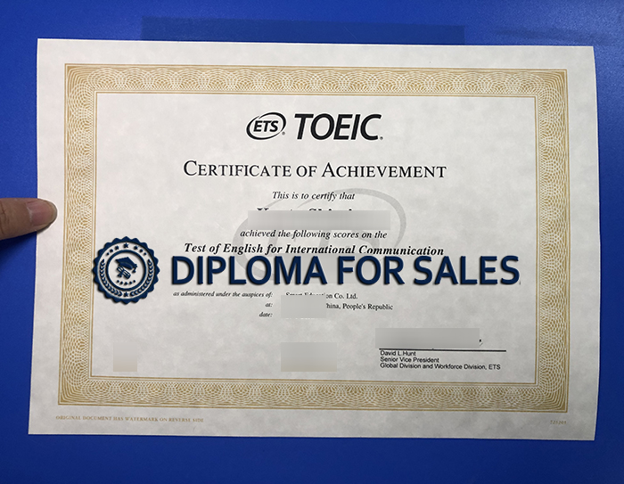 TOEIC Certificate TOEIC Certificate
