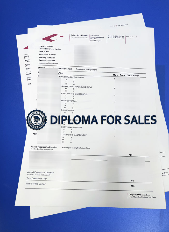 University of Luton Transcript University of Luton Transcript