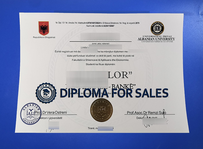 Albanian University Diploma Albanian University Diploma