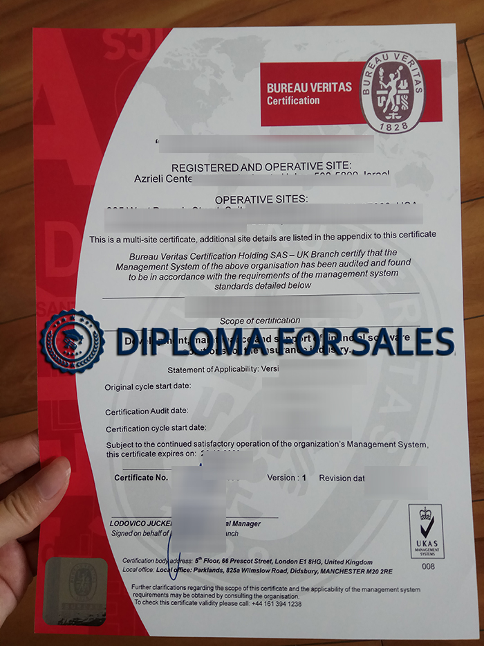 Bureau Veritas Certificate