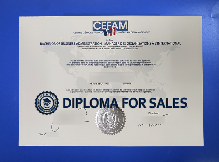 CEFAM Certificate CEFAM Certificate