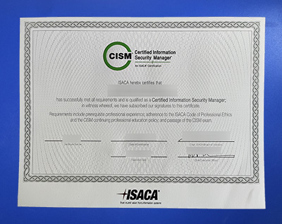 CISM Certificate