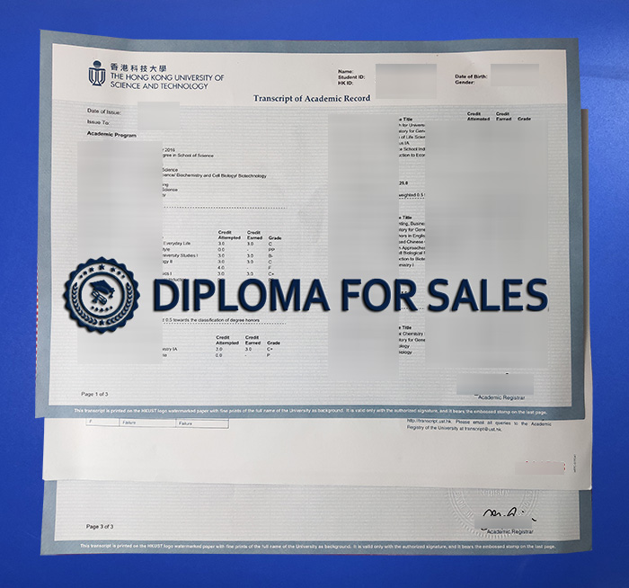 HKUST Transcript HKUST Transcript