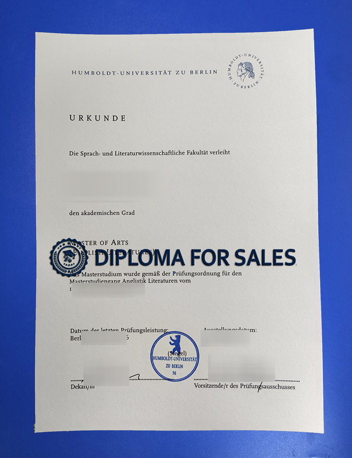 HU Berlin Urkunde HU Berlin Urkunde