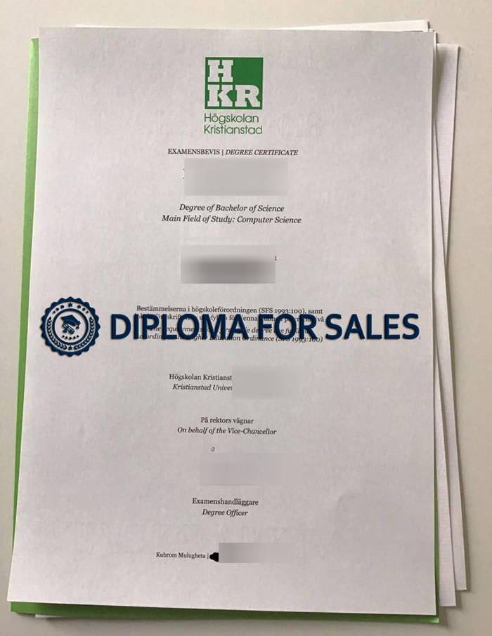 Kristianstad University Degree Certificate Kristianstad University Degree Certificate