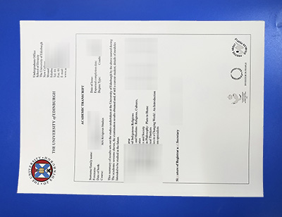University of Edinburgh Transcript