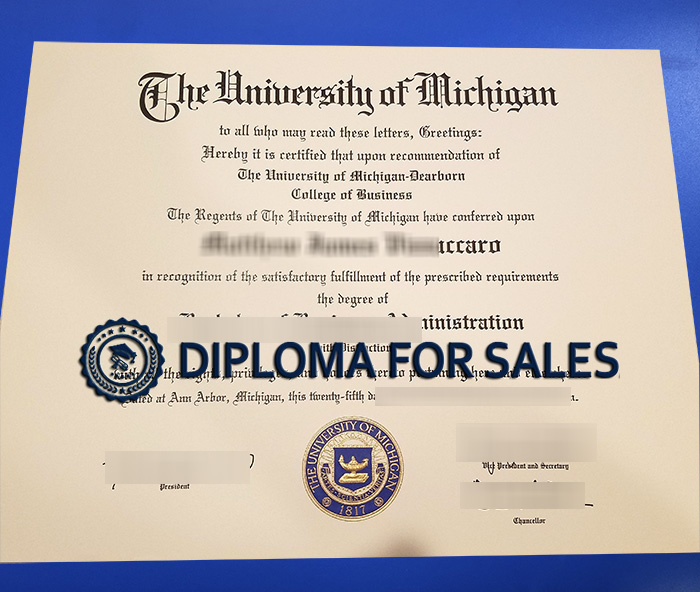 University of Michigan Diploma University of Michigan Diploma