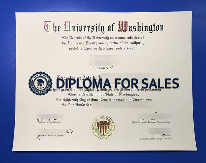 University of Washington Diploma University of Washington Diploma