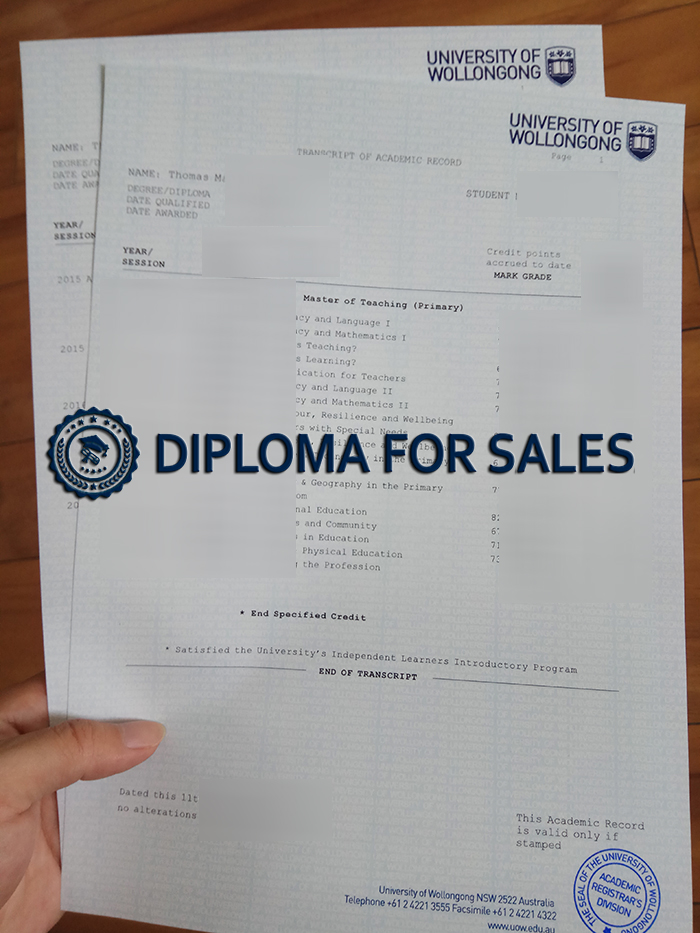 UOW Transcript UOW Transcript