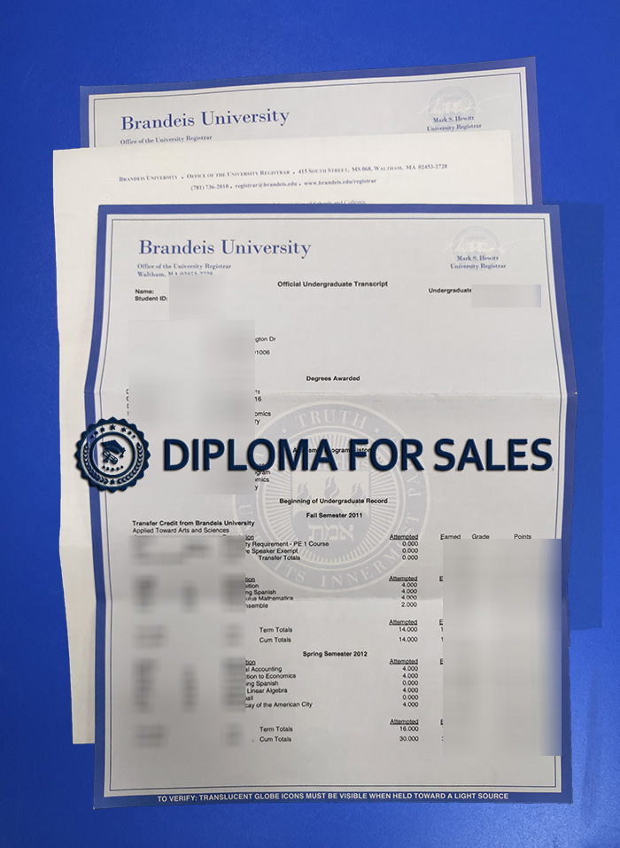 Brandeis University Transcript Brandeis University Transcript