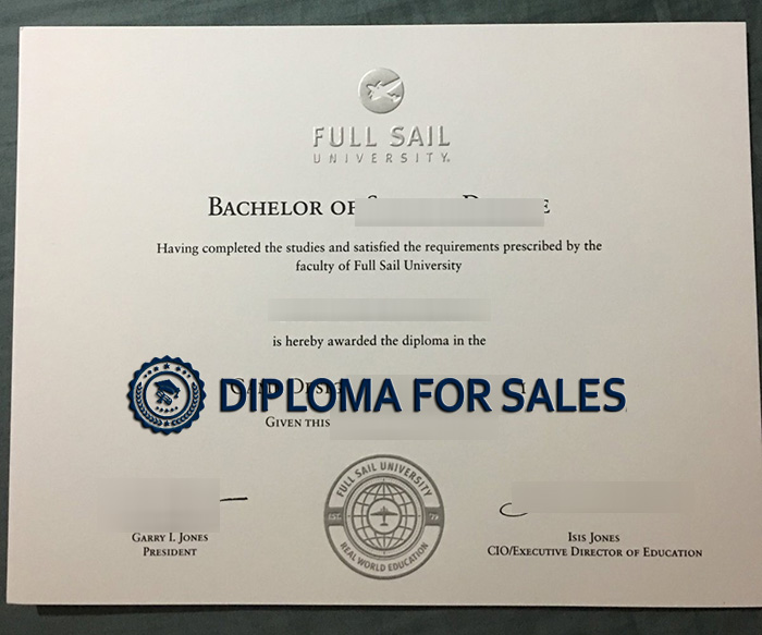 Full Sail University diploma