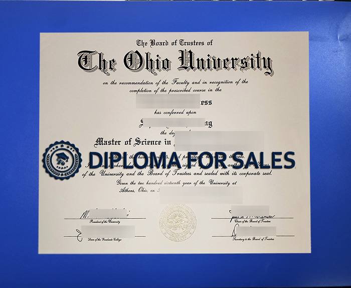 Ohio University diploma