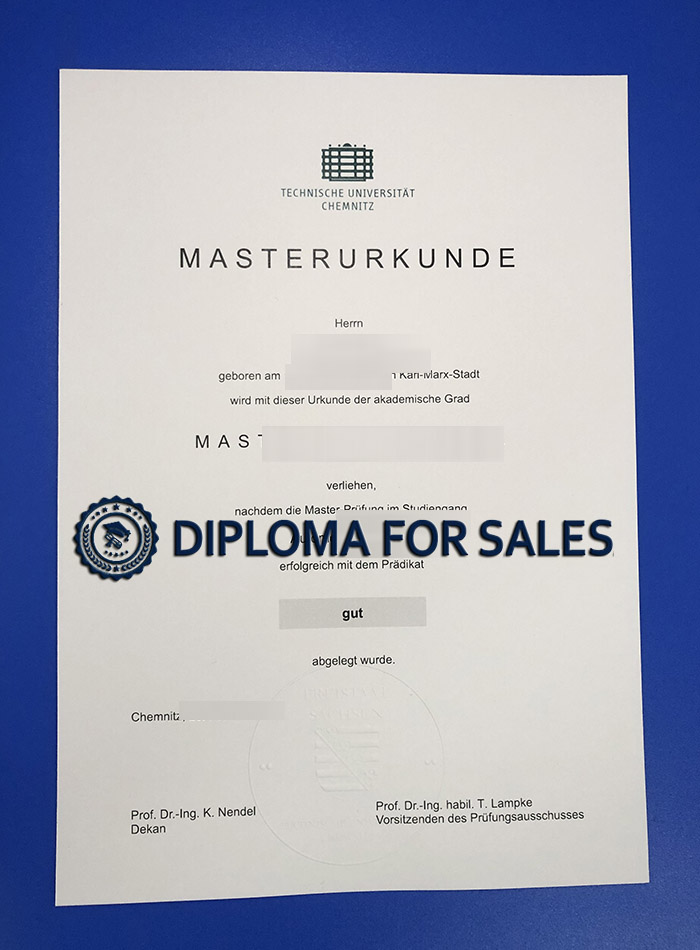 TU Chemnitz Urkunde