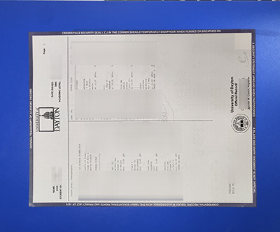 University of Dayton Transcript